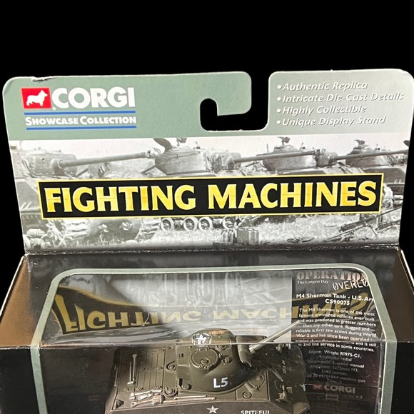 Corgi Fighting Machines Die Cast M4 Sherman Tank CS90075 - Picture 6 of 10